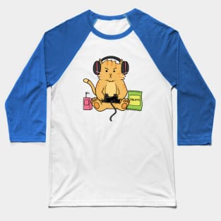 Gaming Cat Baseball T-Shirt